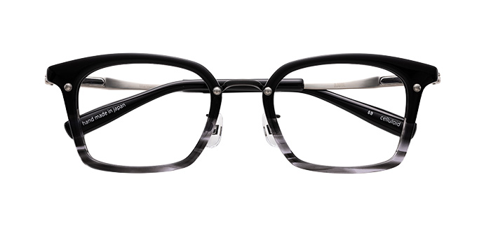 black × smoke sasa+silver shirring (brow:black matte,tip:black) 6B